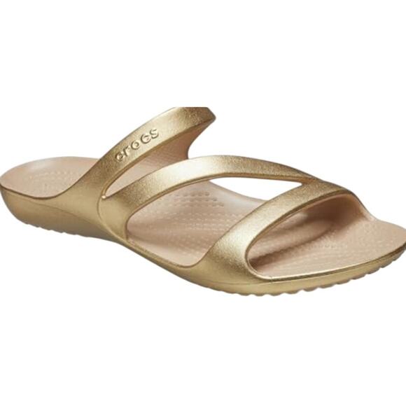 New Crocs Kadee II Metallic Slide Sandals Size 9 - Picture 5 of 6
